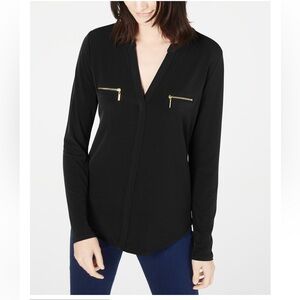 I.N.C. Zip Pocket Blouse